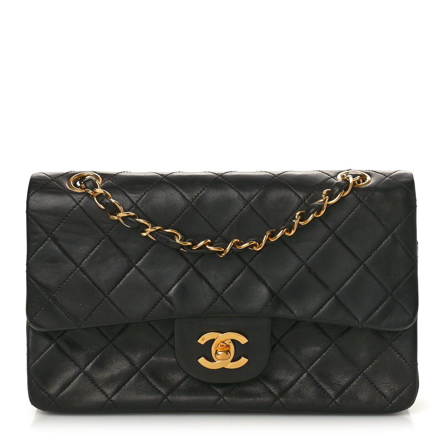 Chanel Lambskin Quilted Small Double Flap Black 1 of 10