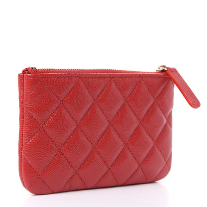 Chanel Caviar Quilted Small Cosmetic Case Red 3 of 8