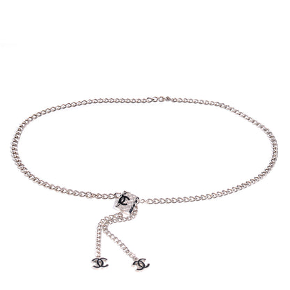 Chanel Enamel CC Cambon Chain Belt Silver Black 1 of 5