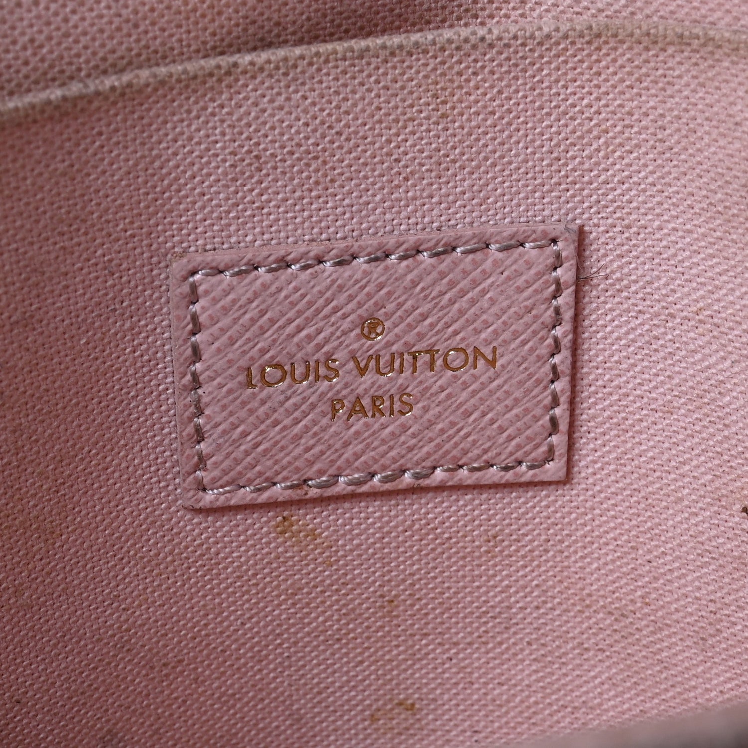 Louis Vuitton Damier Azur Pochette Felicie Chain Wallet Rose Ballerine 7 of 13