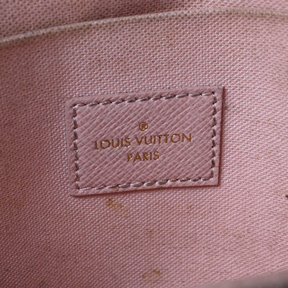 Louis Vuitton Damier Azur Pochette Felicie Chain Wallet Rose Ballerine 7 of 13