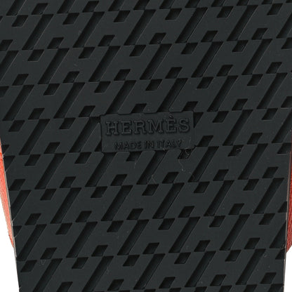 Hermes Epsom Womens Chypre Sandals 37.5 Rose Sorbert 6 of 8