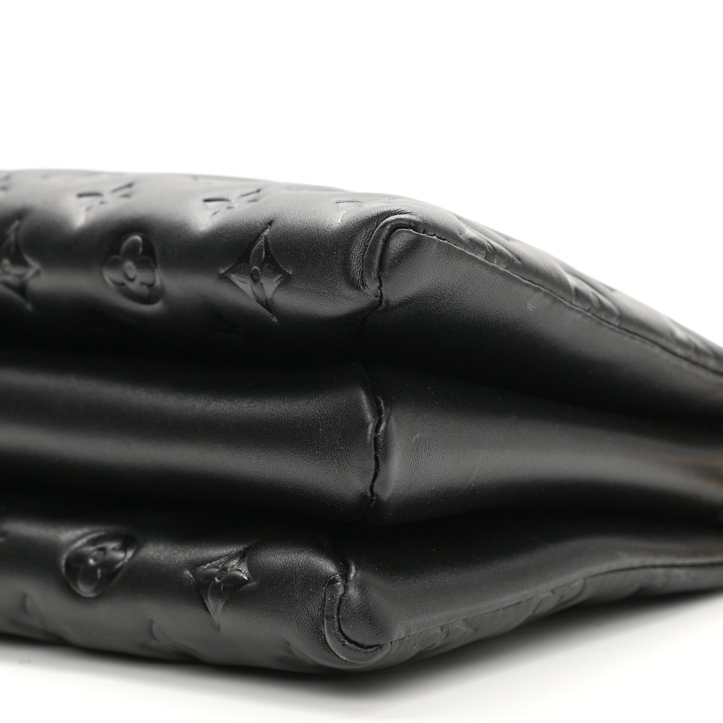 Lambskin Embossed Monogram Coussin PM Black
