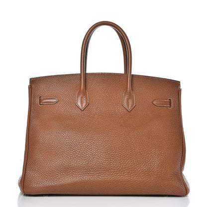 Hermes Taurillon Clemence Birkin 35 Gold 5 of 32