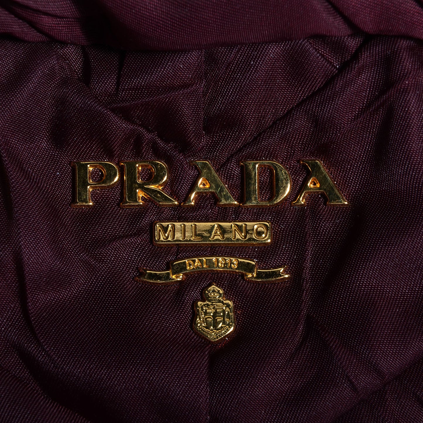 Tessuto Nylon Chevron Catena Bag Prugna