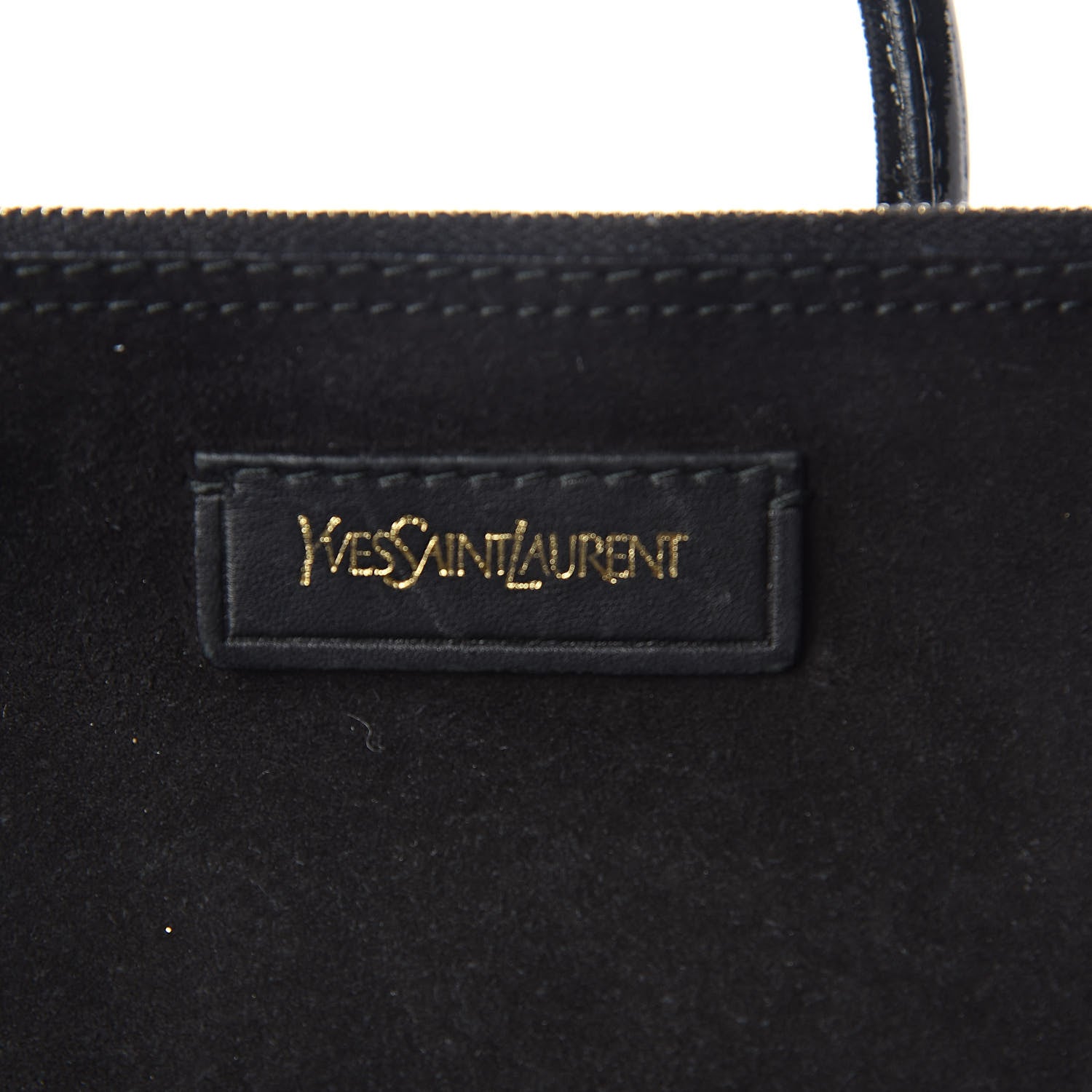 Saint Laurent Textured Patent Muse Two Cabas Black 8 of 9