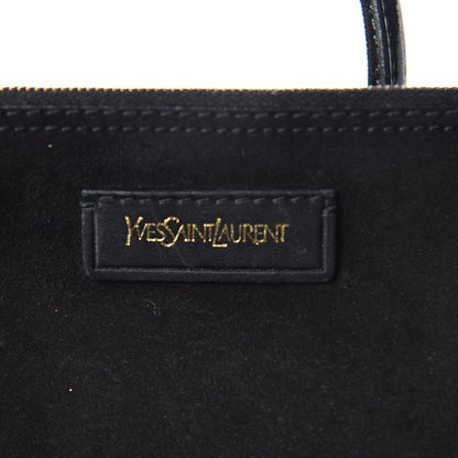 Saint Laurent Textured Patent Muse Two Cabas Black 8 of 9