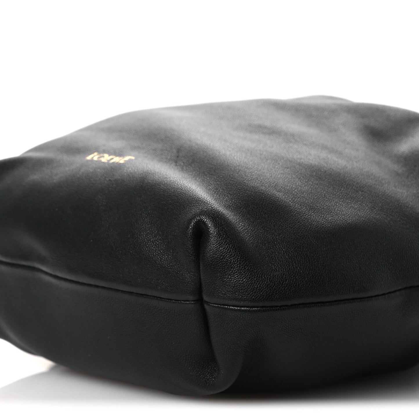 Mellow Nappa Donut Chain Mini Flamenco Knot Clutch Black