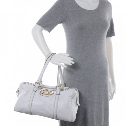 Gucci Leather Britt Large Boston White 2 of 7