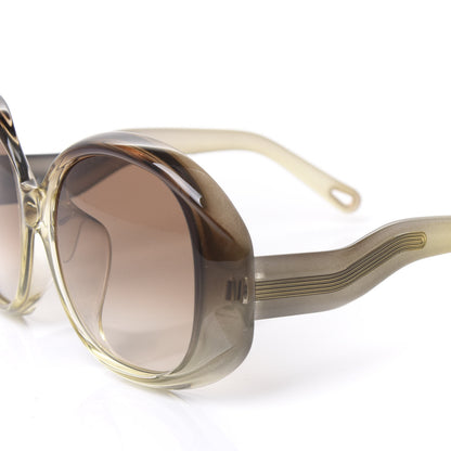 Chloe Oval Semi Transparent Qleo Sunglasses CE736SA Brown Sage 6 of 7