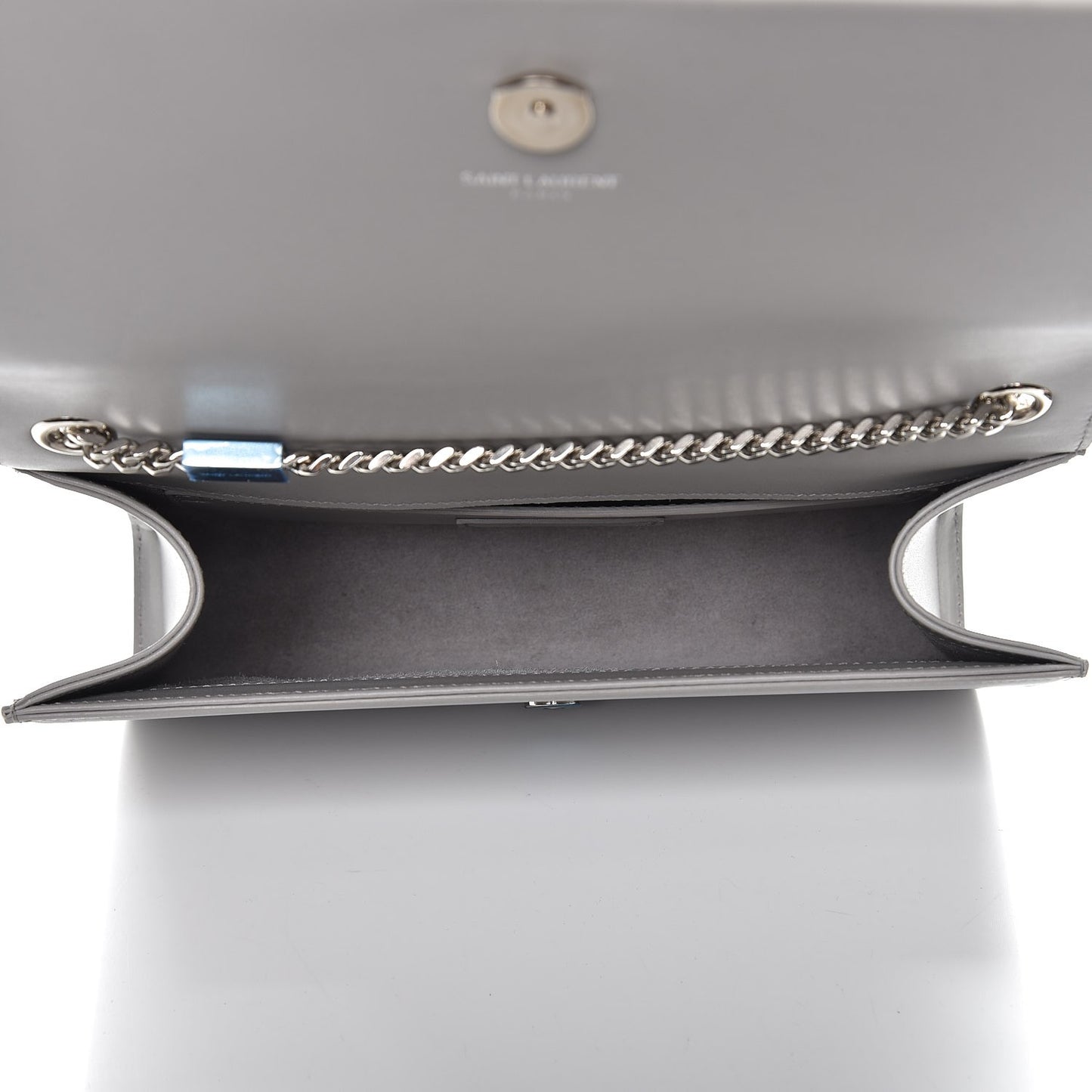 Smooth Calfskin Medium Classic Monogram Kate Tassel Satchel Souris