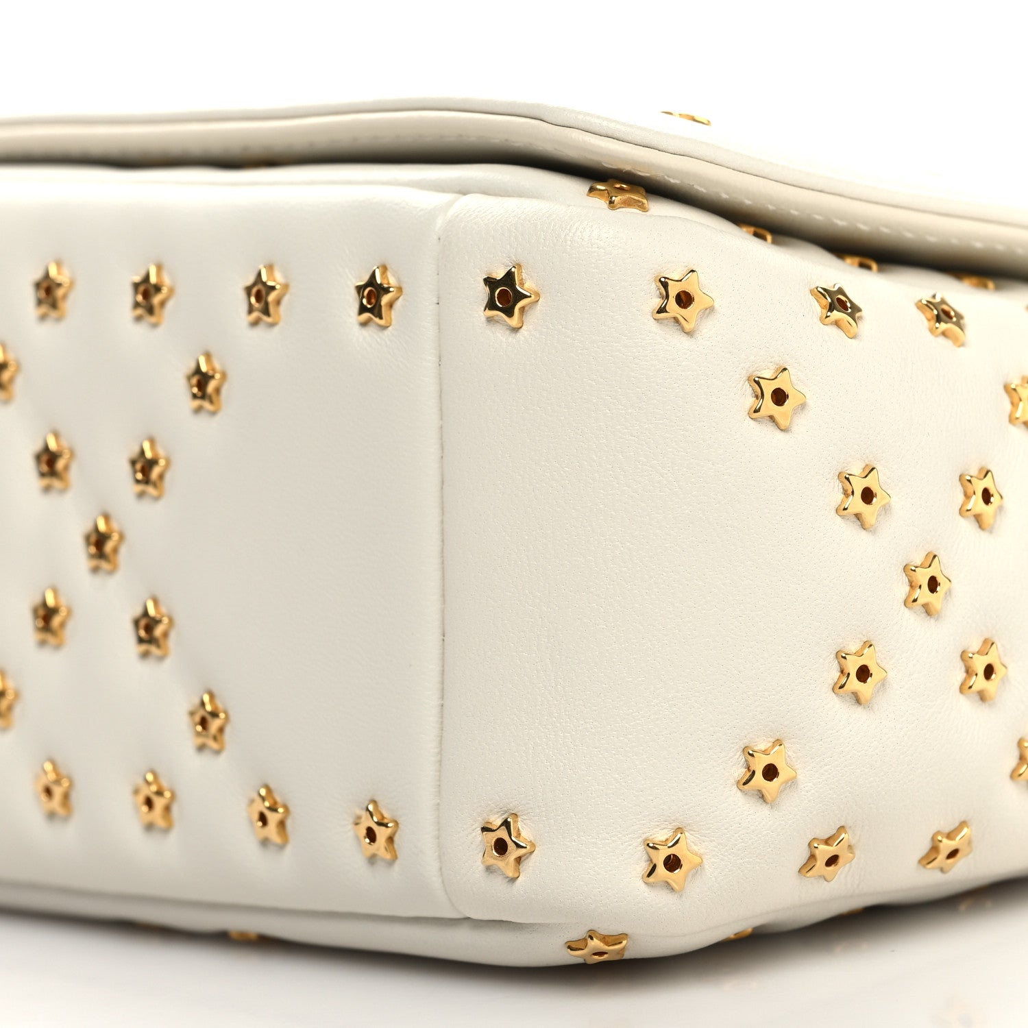Christian Dior Calfskin Star Motif Macrocannage Mini Caro Bag Latte 10 of 10