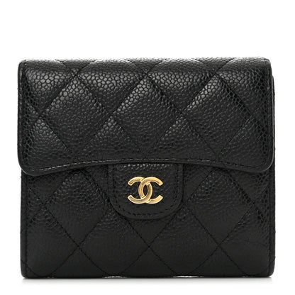 Chanel Caviar Quilted Compact Flap Wallet Black 1 of 11