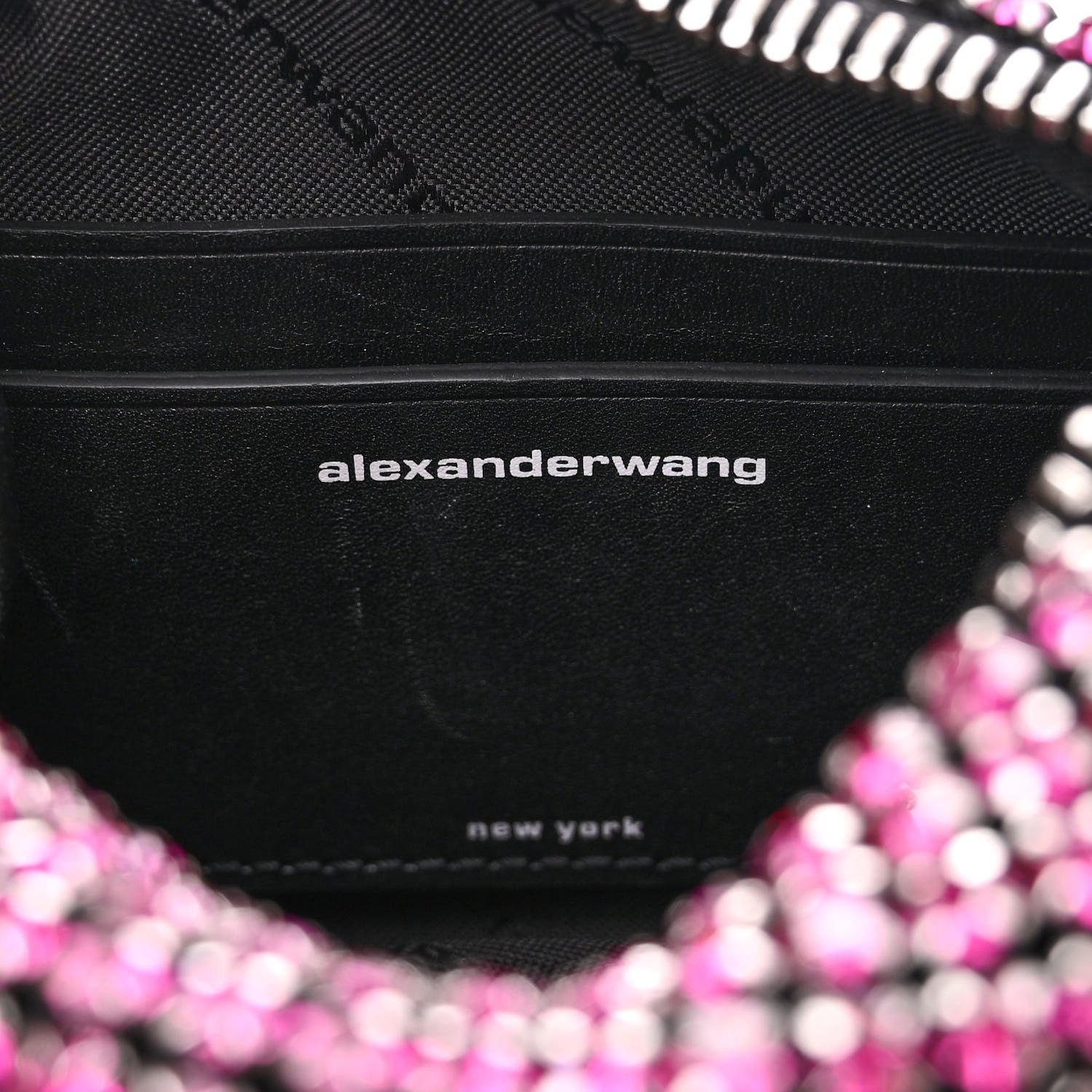 Alexander Wang Mesh Crystal Rhinestone Mini Heiress Pouch Pink 7 of 10