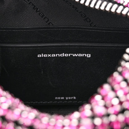 Alexander Wang Mesh Crystal Rhinestone Mini Heiress Pouch Pink 7 of 10