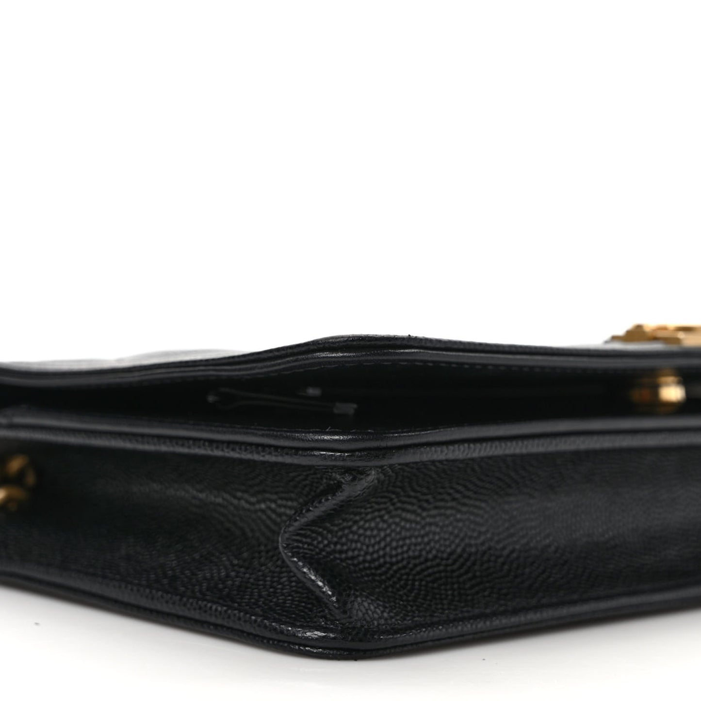 Caviar Quilted Boy Wallet On Chain WOC Black