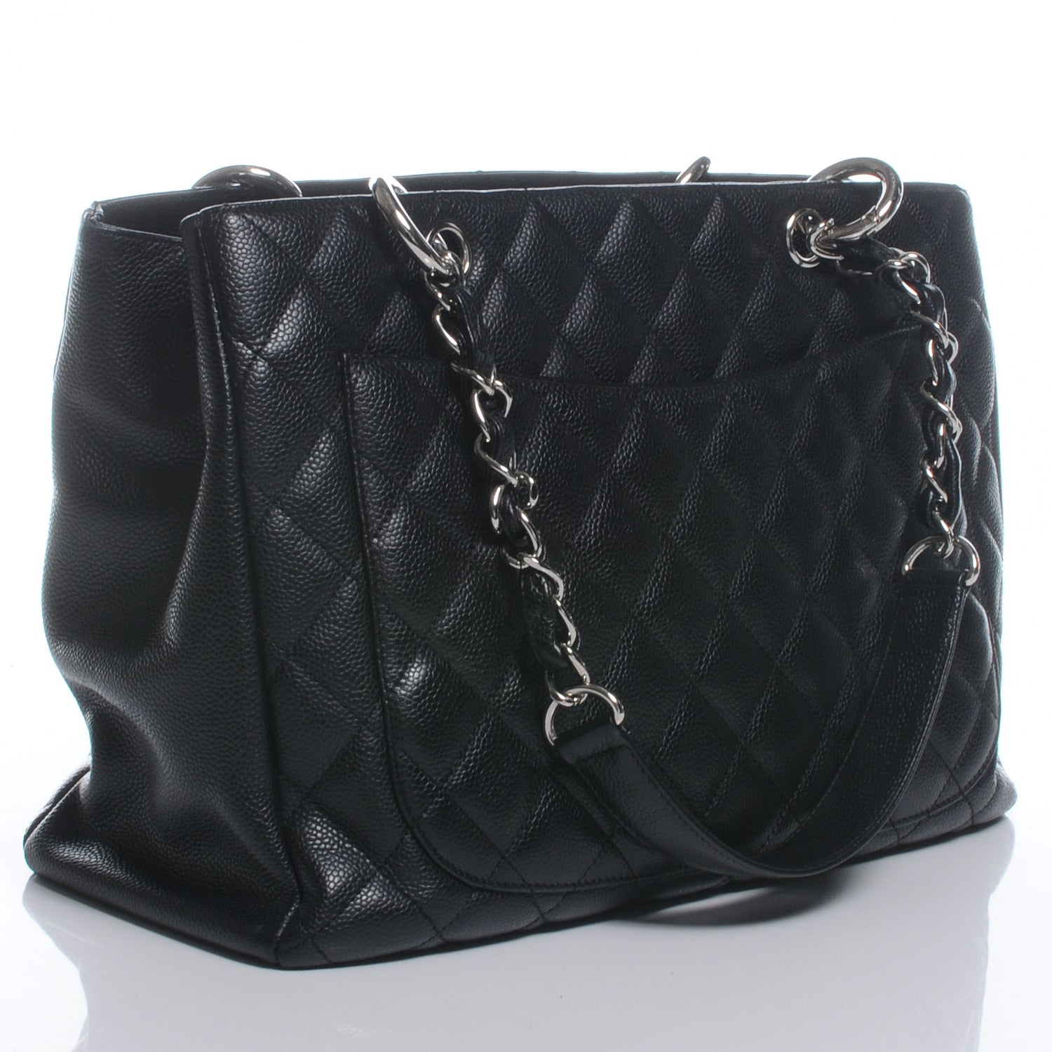 Chanel Caviar Grand Shopping Tote GST Black 3 of 7
