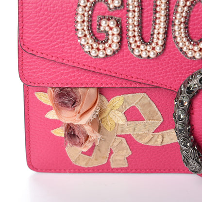 Gucci Pebbled Calfskin Embellished Guccify Small Dionysus Shoulder Bag Rosa 11 of 12