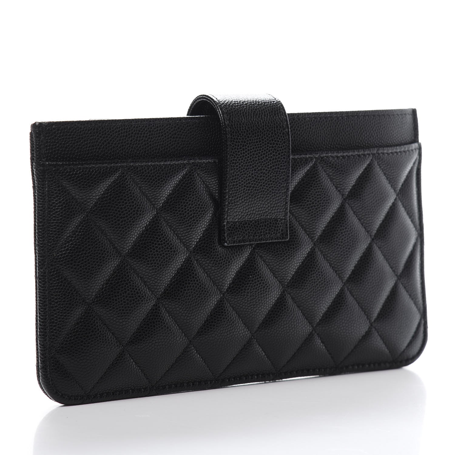 Chanel Caviar Quilted Classic Strap Pouch Black 3 of 12