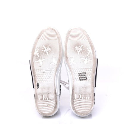 Christian Dior Technical Canvas Oblique Mens B23 High Top Sneakers 43 White Black 6 of 10