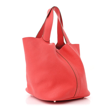Hermes Taurillon Clemence Picotin Lock 26 GM Bougainvillea 3 of 12