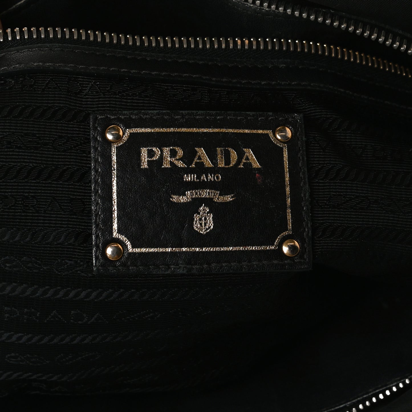 Tessuto Nylon City Calfskin Shoulder Bag Black