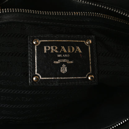 Prada Tessuto Nylon City Calfskin Shoulder Bag Black 5 of 21
