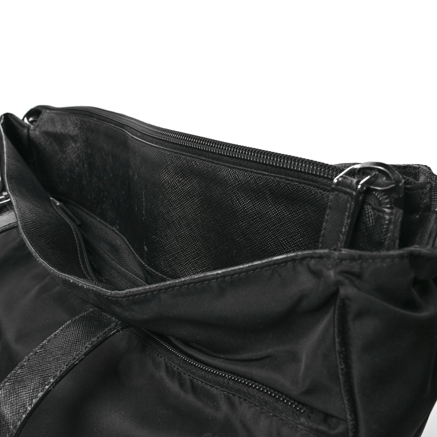 Prada Nylon Saffiano Front Pocket Tote Black 13 of 13