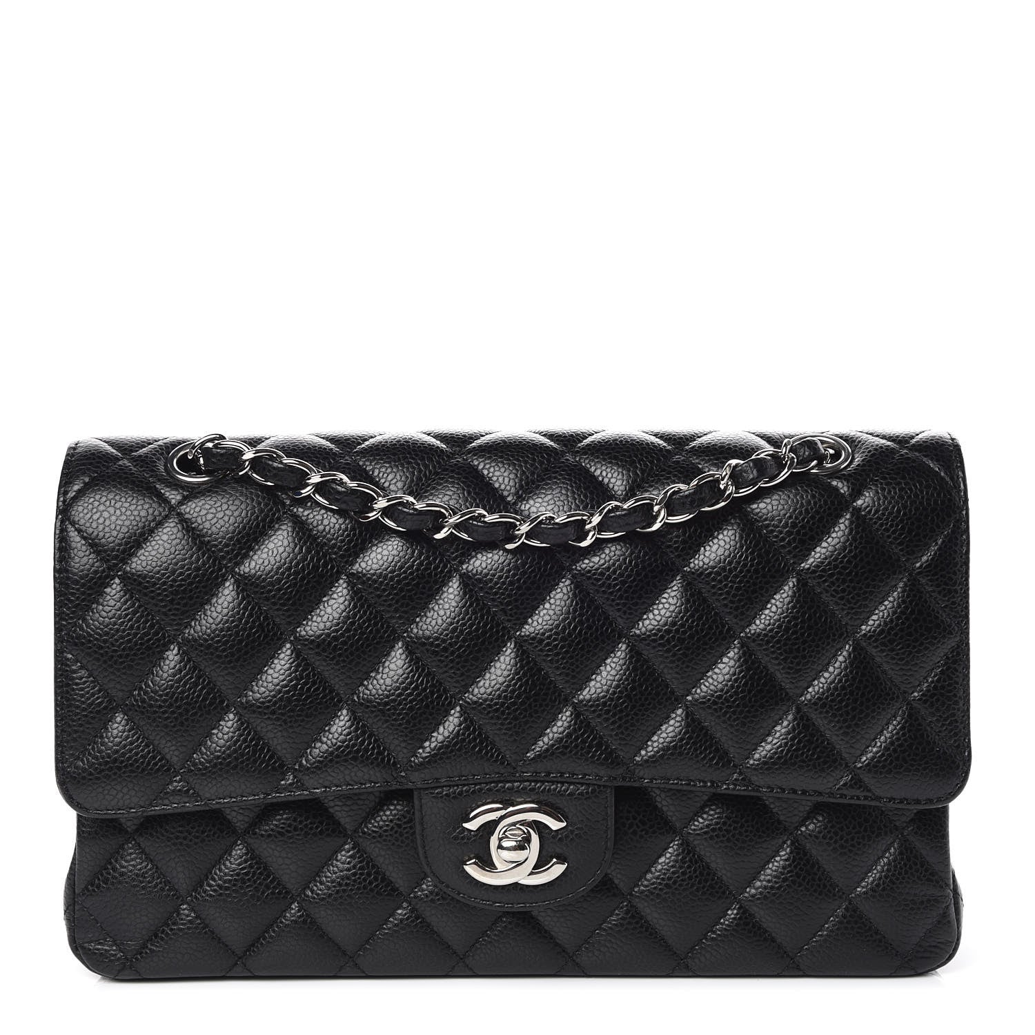Chanel Caviar Quilted Medium Double Flap Black 1 of 10