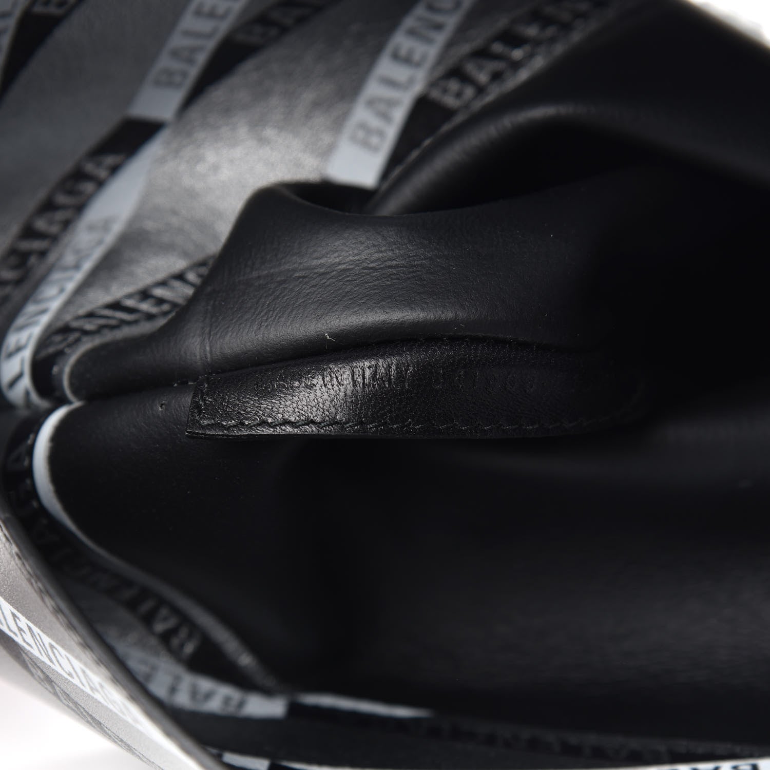 Balenciaga Metallic Calfskin Losange Monogram Plastic Bag Shopper S Silver Black White 6 of 9