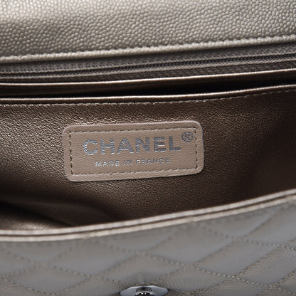 Chanel Metallic Caviar Quilted Mini Rectangular Flap Bronze 6 of 17