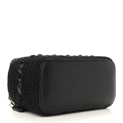 Chanel Lambskin Crochet Quilted Small Vanity Case With Chain Black 4 of 9