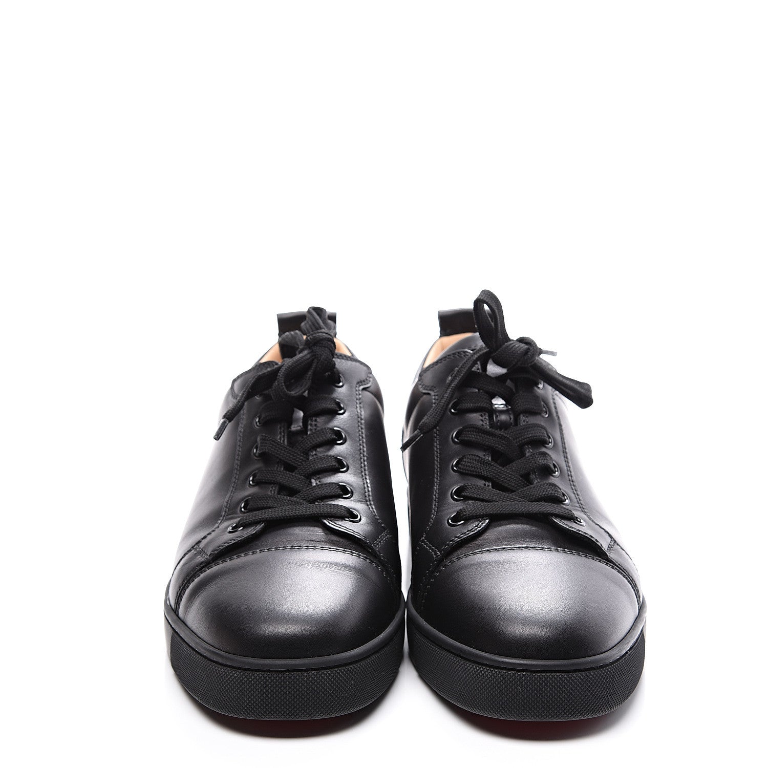 Christian Louboutin Calfskin Mens Louis Junior Flat Sneakers 44.5 Black 3 of 11