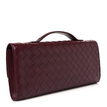 Bottega Veneta Nappa Intrecciato Long Andiamo Top Handle Clutch Barolo 3 of 11