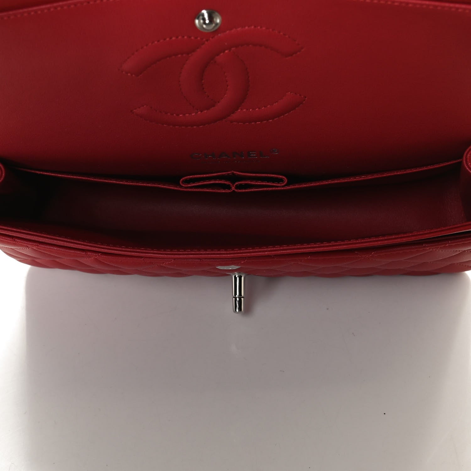 Chanel Lambskin Quilted Medium Double Flap Red 5 of 12
