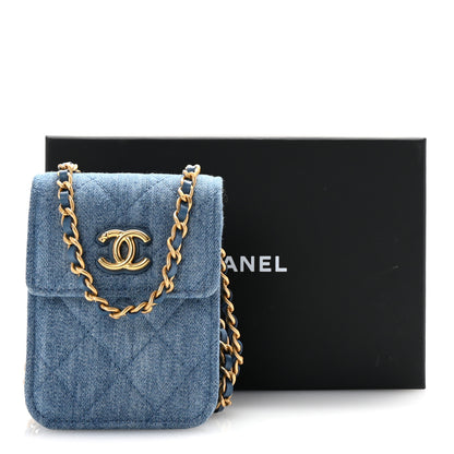 Chanel Denim Quilted Flap Mini Crossbody Blue 11 of 11