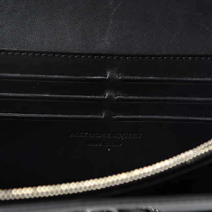 Alexander McQueen Patent Skull Wallet on Chain Black 6 of 7