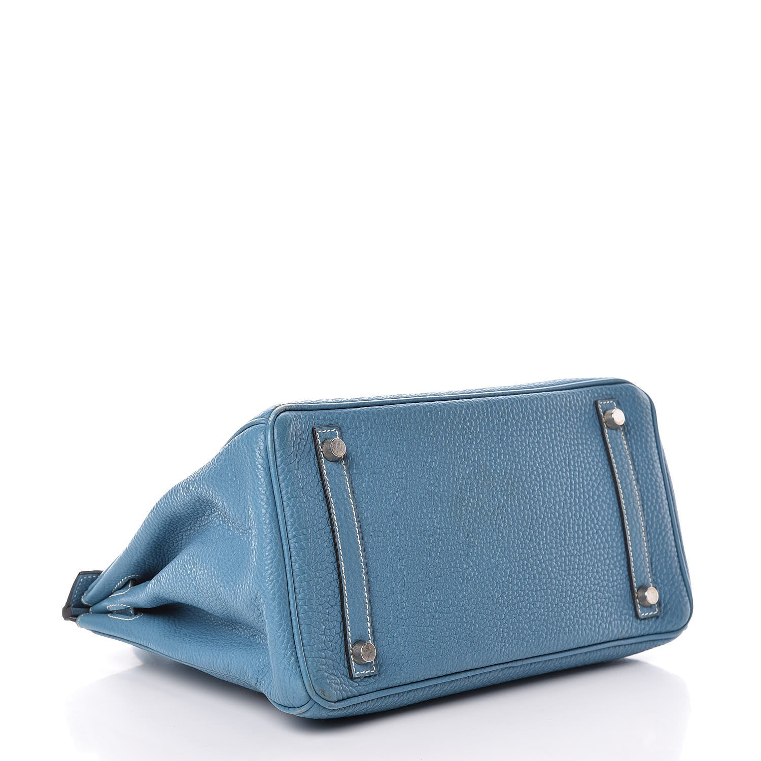 Hermes Taurillon Clemence Birkin 30 Blue Jean 5 of 51