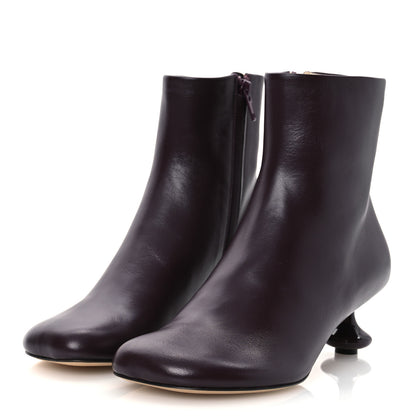 Loewe Calfskin Toy Ankle Boots 35 Burgundy 4 of 11