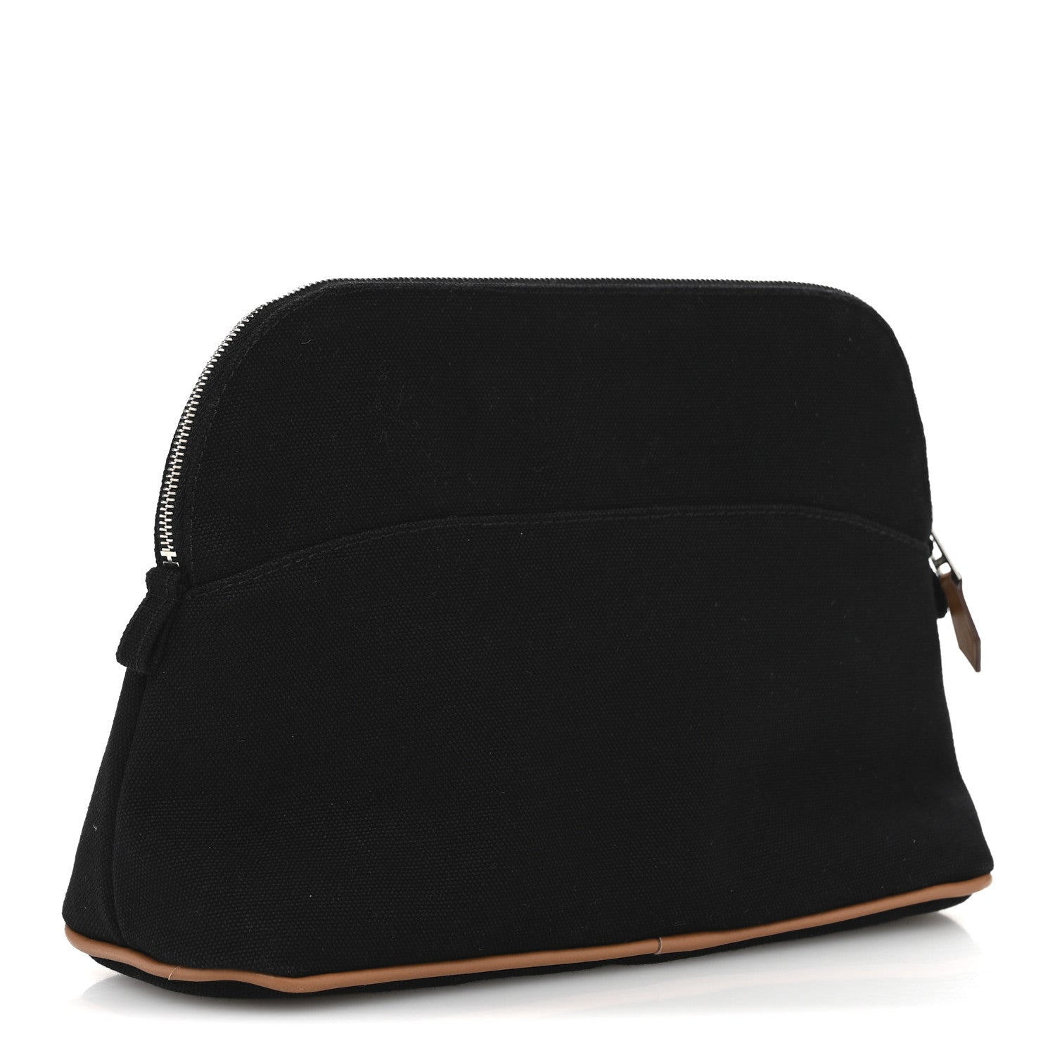 Hermes Cotton Canvas Bolide Travel Cosmetic Pouch MM Black 3 of 8