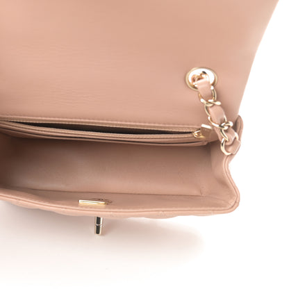 Chanel Lambskin Quilted Mini Rectangular Flap Beige 5 of 10