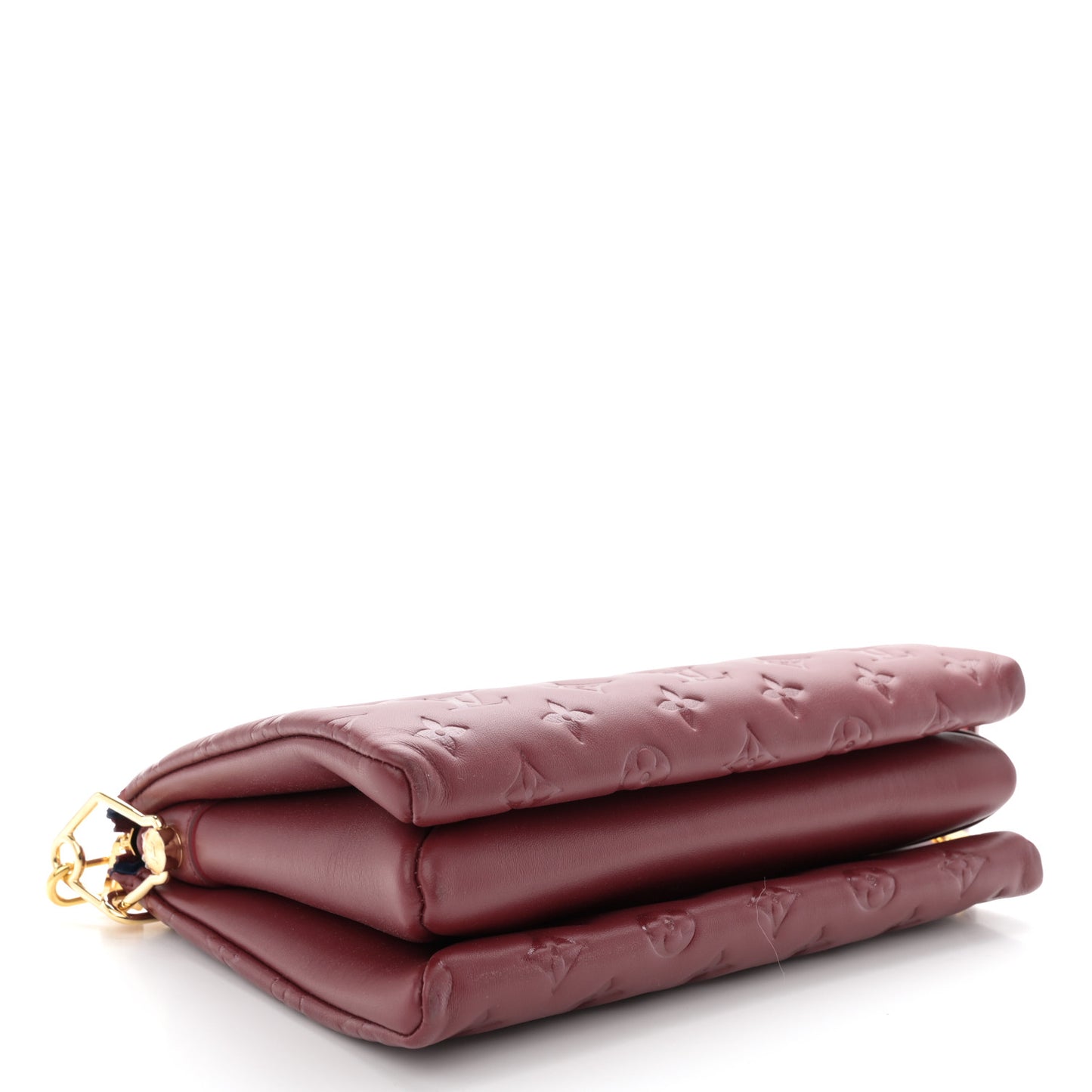 Lambskin Embossed Monogram Coussin PM Wine