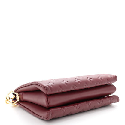 Louis Vuitton Lambskin Embossed Monogram Coussin PM Wine 4 of 10