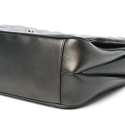 Chanel Metallic Goatskin Quilted Medium Rock In Rome Flap Charcoal 9 of 10