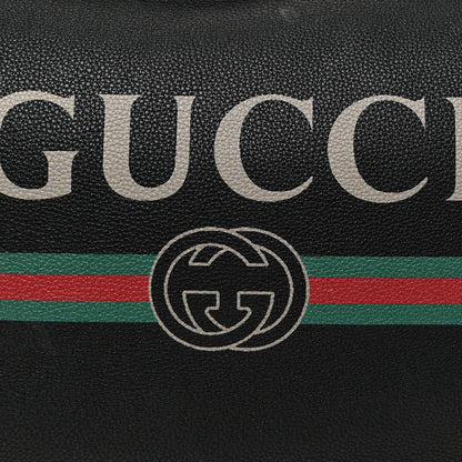 Gucci Grained Calfskin Logo Half Moon Hobo Black 8 of 14