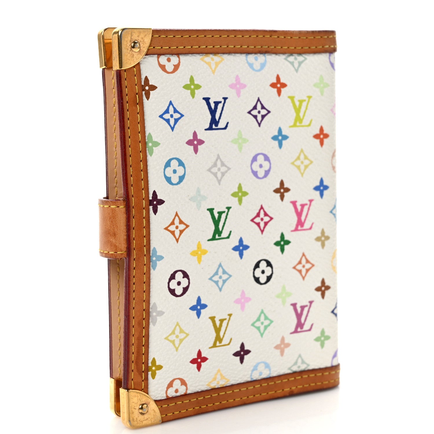 Louis Vuitton Monogram Multicolor Small Ring Agenda Cover White 3 of 7