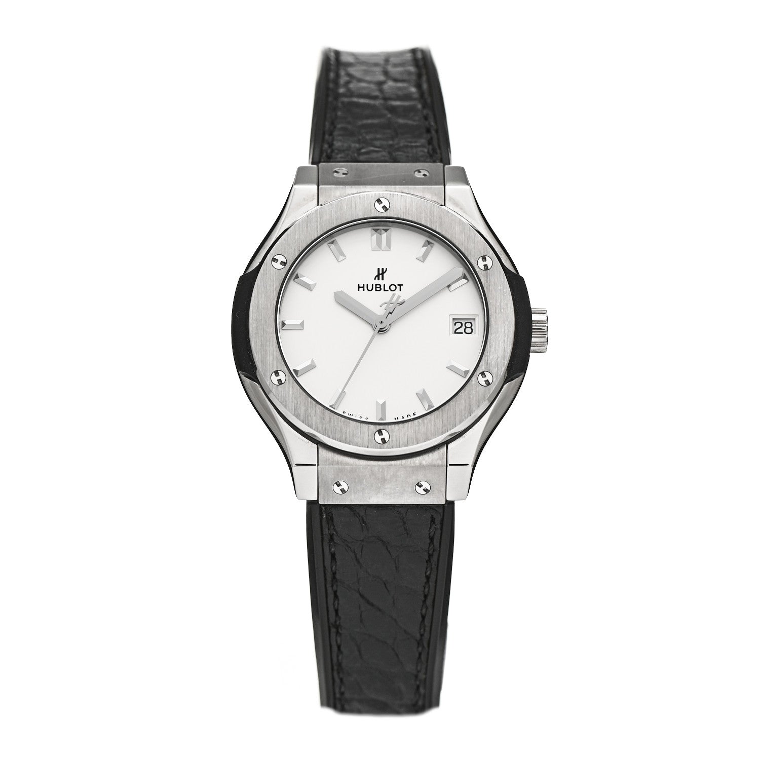 Hublot Titanium Alligator 33mm Classic Fusion Quartz Watch 581.NX.2611.RX 1 of 4