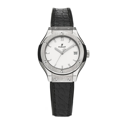 Hublot Titanium Alligator 33mm Classic Fusion Quartz Watch 581.NX.2611.RX 1 of 4