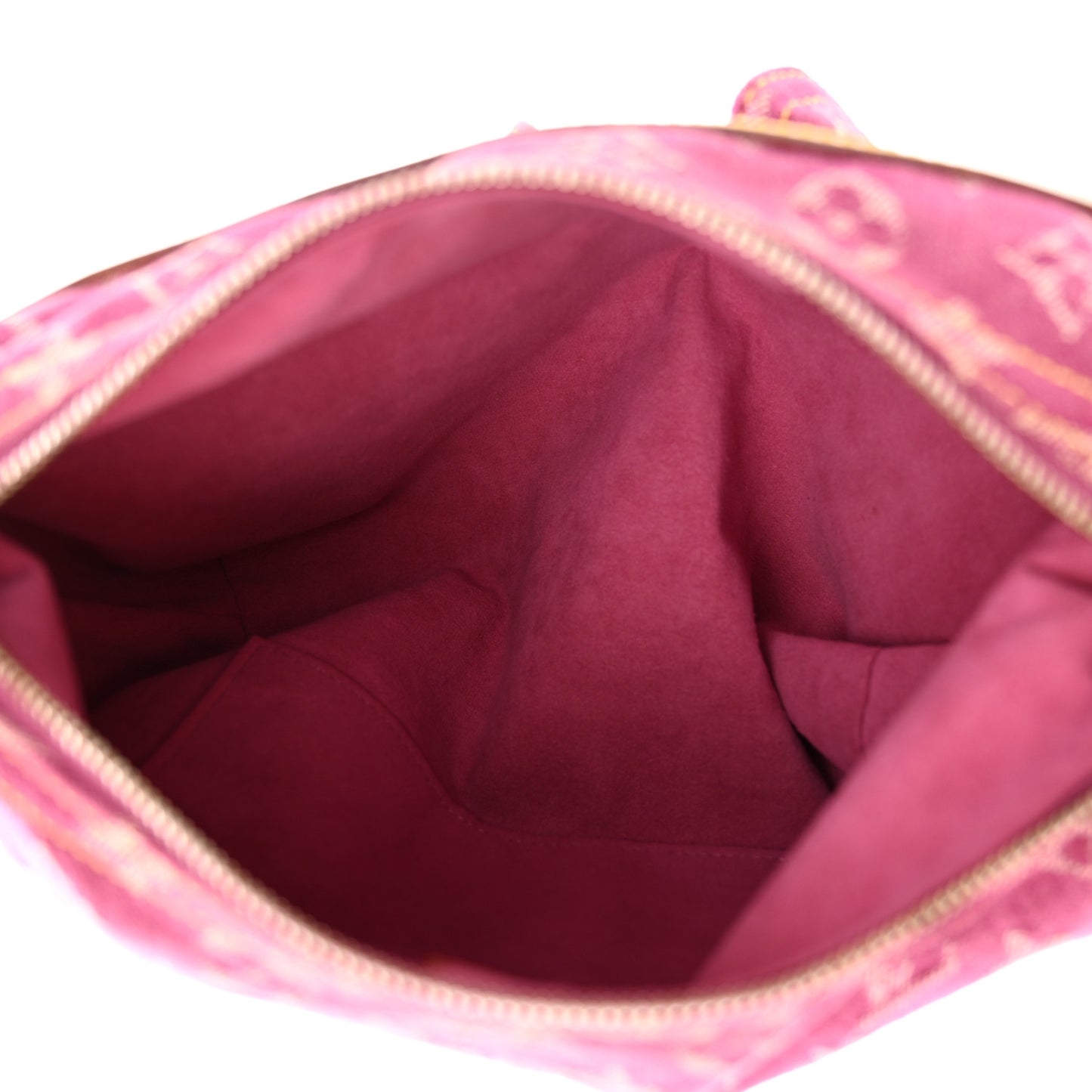 LOUIS VUITTON Denim Baggy PM Fuchsia