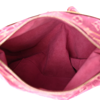 Louis Vuitton LOUIS VUITTON Denim Baggy PM Fuchsia 5 of 9